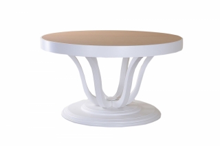 Stół glamour drewniany biały